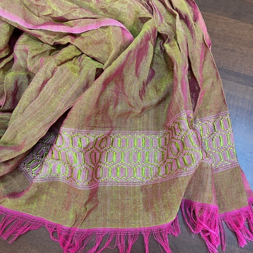 Scarf pink and beige